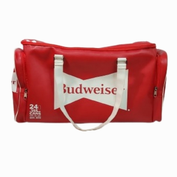 Budweiser Other - Faux Leather Red Budweiser Soft-sided Cooler Bag